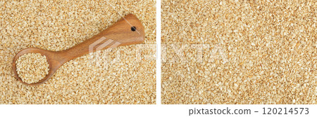 Sesame seeds as a background. Top view. Flat lay Sesame seeds as a background. Top view. Flat lay 120214573