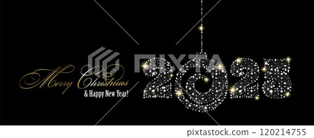 2025 New Year Abstract Decorative Stars Pattern design element 120214755