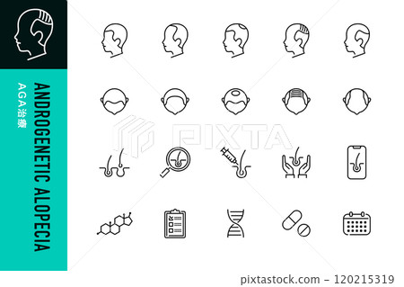 AGA treatment simple icon 120215319