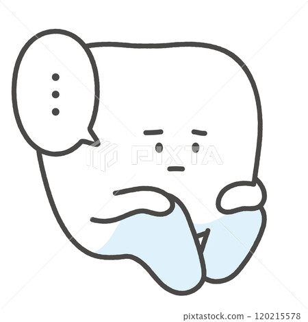 Thinking tooth character illustration 120215578