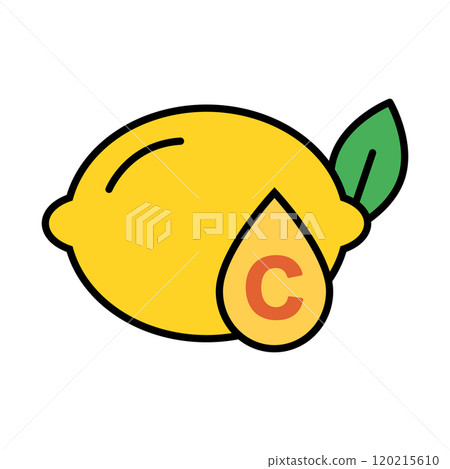 Lemon and vitamin C icon Lemon and vitamin C icon 120215610
