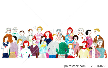 Hand-drawn illustrations of people with different lifestyles Hand-drawn illustrations of people with different lifestyles 120216022