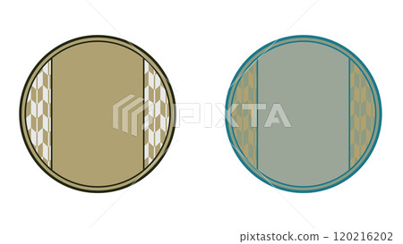 A Japanese pattern with a circle and arrow pattern design 120216202