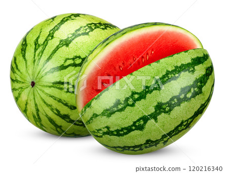 Watermelon isolated on white with clipping path 120216340