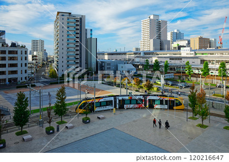 宇都宮站東口交流廣場燈光線與藍天宮未來燈之丘 120216647