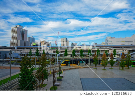 宇都宮站東口交流廣場燈光線與藍天宮未來燈之丘 120216653