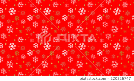 Red snowflake seamless wallpaper illustration 120216747
