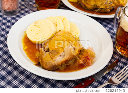 Knodels, pork and sauerkraut Knodels, pork and sauerkraut 120216943