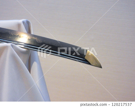 The tip of a Japanese sword The tip of a Japanese sword 120217537