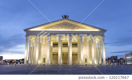 State opera and ballet theatre timelapse hyperlapse. Astana, Kazakhstan 120217667