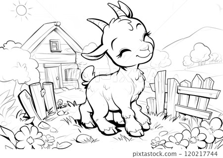 Goat coloring page 120217744
