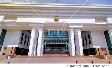 Supreme Court of the Republic of Kazakhstan timelapse hyperlapse. Astana, Kazakhstan Supreme Court of the Republic of Kazakhstan timelapse hyperlapse. Astana, Kazakhstan 120218456