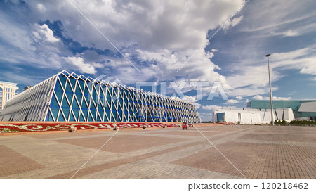 Palace of Independence timelapse hyperlapse, Central Asia, Kazakhstan, Astana Palace of Independence timelapse hyperlapse, Central Asia, Kazakhstan, Astana 120218462