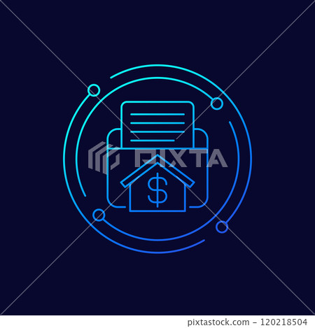 collateral icon in linear design 120218504