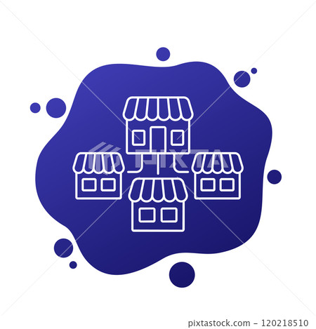 franchise icon, franchising line vector franchise icon, franchising line vector 120218510