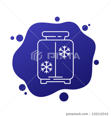 cryotherapy icon, cryogenic cold therapy line art 120218542