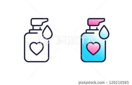 lubricant, sex lube icon, line and outlined style lubricant, sex lube icon, line and outlined style 120218565