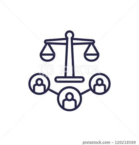 class action icon, collective legal case vector 120218589