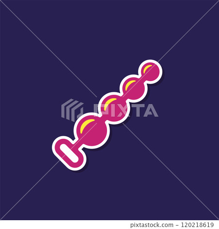 anal beads icon, vector design 120218619