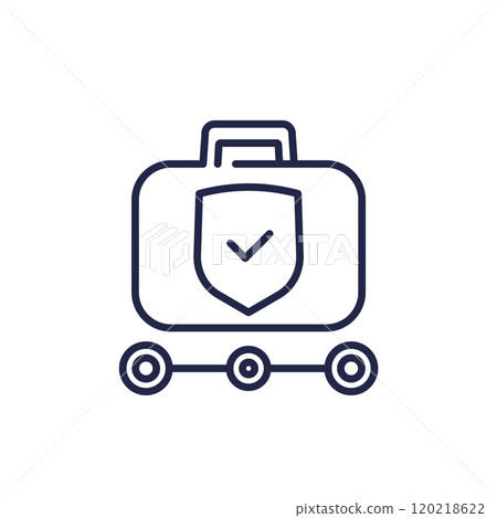 portfolio insurance line icon, secured assets 120218622