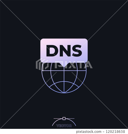 DNS icon, Domain Name System vector 120218638