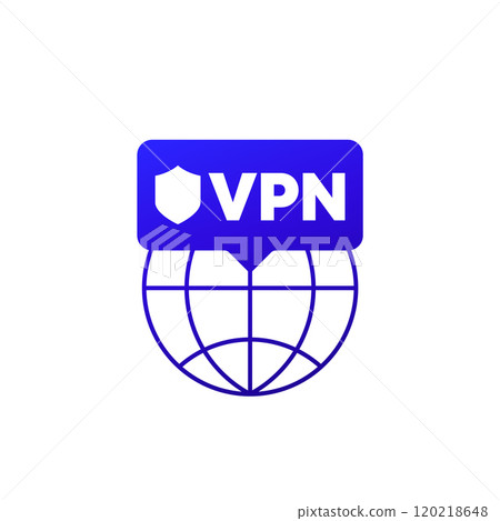 VPN icon, Virtual Private Network vector design 120218648