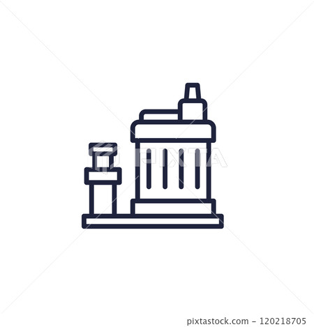 sump pump icon, line vector pictogram 120218705