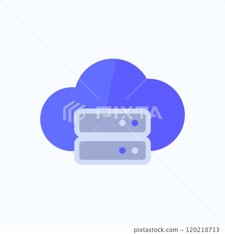 cloud storage icon, flat design cloud storage icon, flat design 120218713