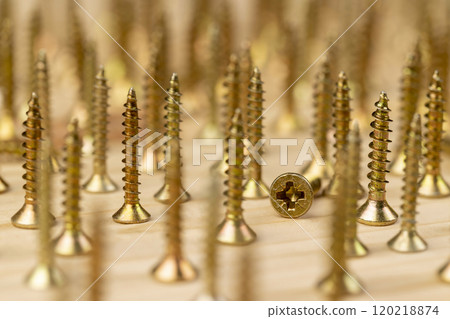 yellow metal self-tapping screws for fixing wooden boards and other wood products 120218874