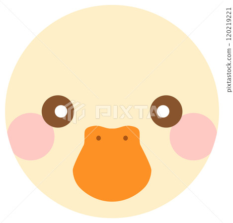 Cute duck illustration face vector material 120219221