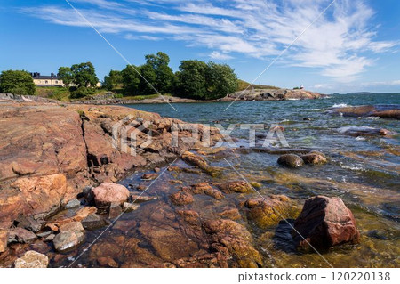 Islands of Suomenlinna sea fortress southest form Helsinki city center, Finland, sunny summer day, UNESCO World Heritage Site Islands of Suomenlinna sea fortress southest form Helsinki city center, Finland, sunny summer day, UNESCO World Heritage Site 120220138