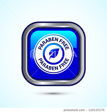 Paraben free icon design, suitable for product label. Button Design 120220170