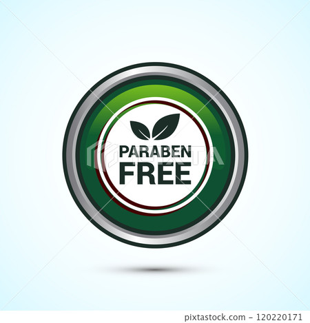 Paraben free icon design, suitable for product label. Button Design 120220171