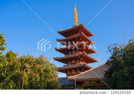 Sensoji Temple Five-story Pagoda, Taito-ku, Tokyo Sensoji Temple Five-story Pagoda, Taito-ku, Tokyo 120220588
