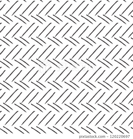 Seamless herringbone pattern of black hand-drawn lines on a white background. Seamless herringbone pattern of black hand-drawn lines on a white background. 120220697