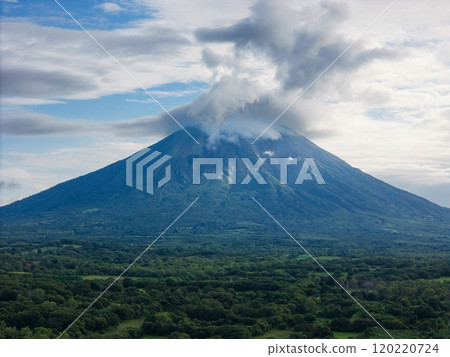 Concepcion volcano peak with cloud 120220724