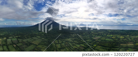 Panoramic view on Ometepe island aerial view 120220727