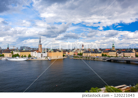 Stockholm cityscape seen from a hill in Sweden Stockholm cityscape seen from a hill in Sweden 120221043