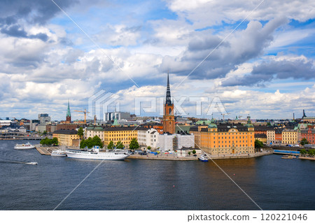 Stockholm cityscape seen from a hill in Sweden Stockholm cityscape seen from a hill in Sweden 120221046
