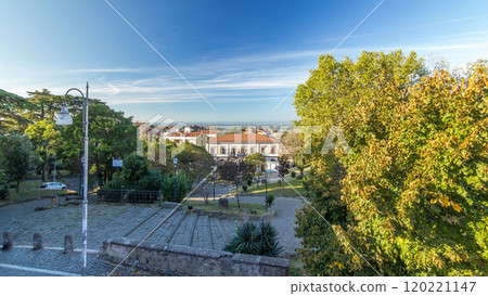 Railway station and park in beautiful town of Albano Laziale timelapse hyperlapse, Italy Railway station and park in beautiful town of Albano Laziale timelapse hyperlapse, Italy 120221147