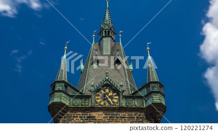 Jindrisska Tower timelapse - the highest belfry in Prague. 120221274