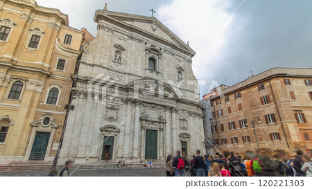 Church of Santa Maria in Vallicella timelapse hyperlapse, also called Chiesa Nuova in Rome Church of Santa Maria in Vallicella timelapse hyperlapse, also called Chiesa Nuova in Rome 120221303