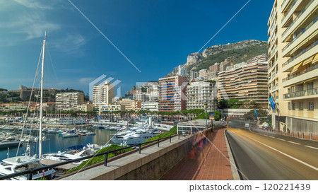 Monte Carlo Port Hercule panorama timelapse hyperlapse. 120221439