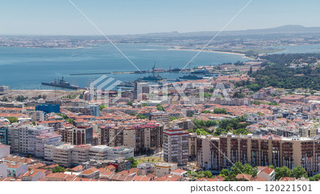 Lisbon on the Tagus river bank, central Portugal timelapse 120221501