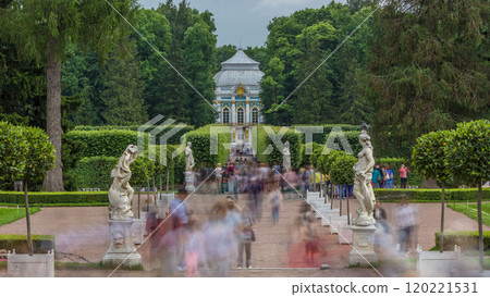 Tsarskoye Selo Pushkin timelapse, Saint Petersburg, Russia, Alley in the Park , Trees and shrubs Tsarskoye Selo Pushkin timelapse, Saint Petersburg, Russia, Alley in the Park , Trees and shrubs 120221531