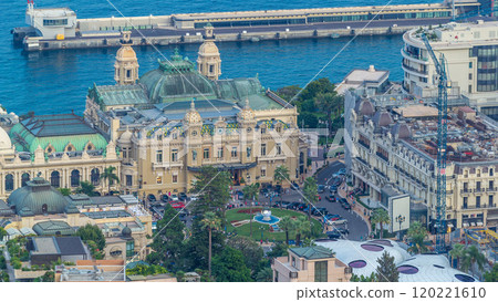Cityscape of Monte Carlo, Monaco day to night transition timelapse 120221610