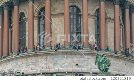 The top of Saint Isaac's Cathedral timelapse in Saint-Petersburg, Russia. The top of Saint Isaac's Cathedral timelapse in Saint-Petersburg, Russia. 120221819