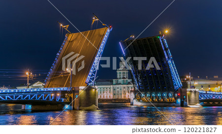 The raised Palace bridge and Kunstkamera timelapse 120221827