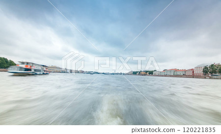 River trips on canals of St. Petersburg Russia timelapse hyperlapse 120221835
