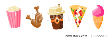 Fast Food Object and Snack Item Vector Set Fast Food Object and Snack Item Vector Set 120222005